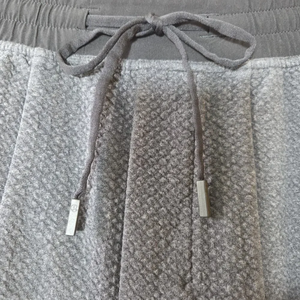 Lululemon At Ease Joggers Heathered Gray Textured Men's Size XL